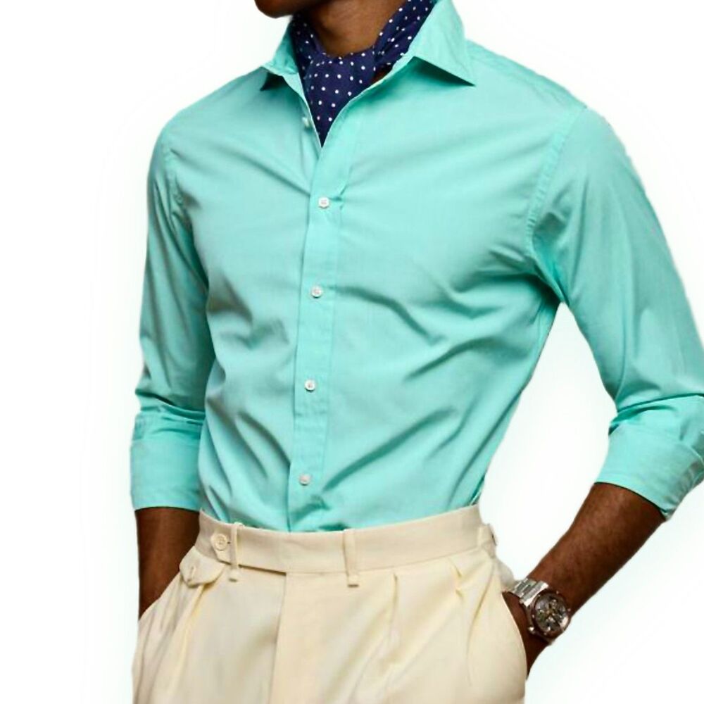 Rare Vintage Polo Ralph Lauren
Regent Custom Fit Shirt - Mint Green, 15 - 34/35